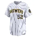 Youth Milwaukee Brewers ＃52 Eric Lauer White Limited Alternate Jersey