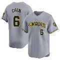 Youth Milwaukee Brewers ＃6 Lorenzo Cain Gray Limited Away Jersey