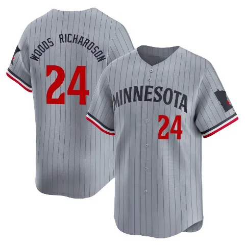 Youth Minnesota Twins ＃24 Simeon Woods Richardson Gray Limited Road Jersey