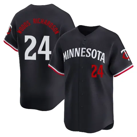 Youth Minnesota Twins ＃24 Simeon Woods Richardson Navy Limited Alternate Jersey