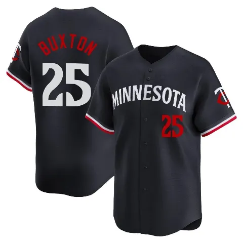 Youth Minnesota Twins ＃25 Byron Buxton Navy Limited Alternate Jersey
