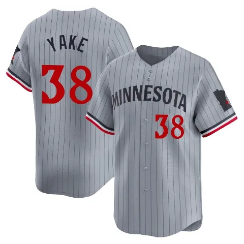 Youth Minnesota Twins ＃38 Ernie Yake Gray Limited Road Jersey