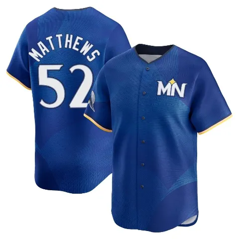 Youth Minnesota Twins ＃52 Zebby Matthews Royal Limited 2024 City Connect Jersey