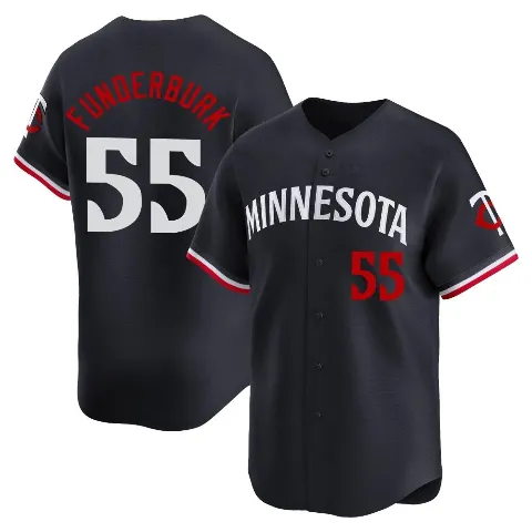 Youth Minnesota Twins ＃55 Kody Funderburk Navy Limited Alternate Jersey