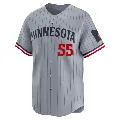 Youth Minnesota Twins ＃55 Mark Contreras Gray Limited Road Jersey