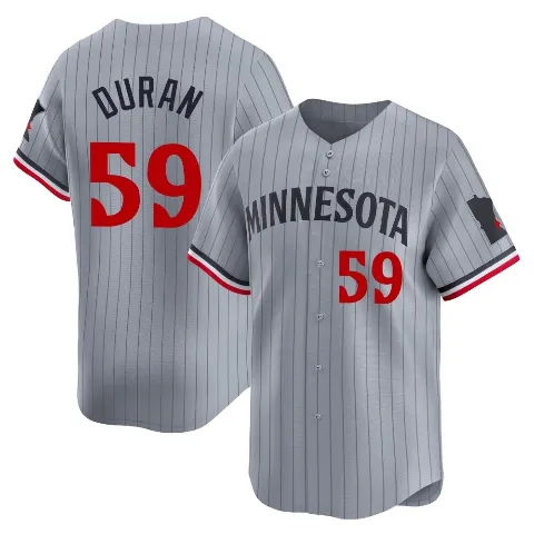 Youth Minnesota Twins ＃59 Jhoan Duran Gray Limited Road Jersey