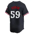 Youth Minnesota Twins ＃59 Jhoan Duran Navy Limited Alternate Jersey