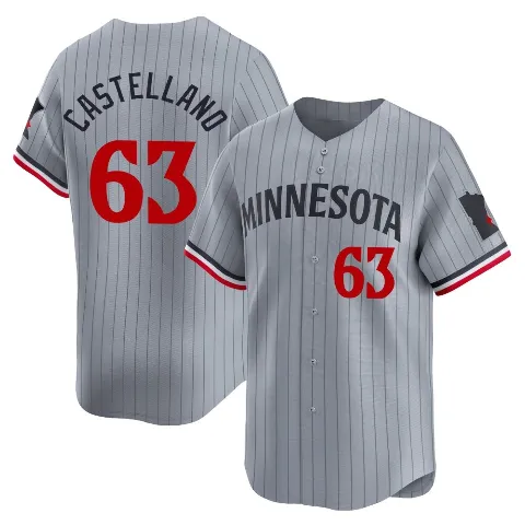 Youth Minnesota Twins ＃63 Eiberson Castellano Gray Limited Road Jersey