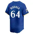 Youth Minnesota Twins ＃64 Jose Miranda Royal Limited 2024 City Connect Jersey
