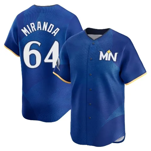 Youth Minnesota Twins ＃64 Jose Miranda Royal Limited 2024 City Connect Jersey