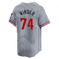 Youth Minnesota Twins ＃74 Josh Winder Gray Limited Road Jersey
