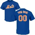 Youth New York Mets ＃00 Custom T-Shirt Royal Custom Roster Name & Number T-Shirt -
