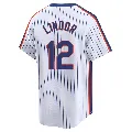 Youth New York Mets ＃12 Francisco Lindor White Limited Cooperstown Collection Jersey