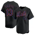 Youth New York Mets ＃13 Luis Torrens Black Limited Alternate Jersey