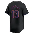 Youth New York Mets ＃13 Luis Torrens Black Limited Alternate Jersey