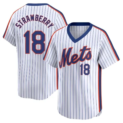 Youth New York Mets ＃18 Darryl Strawberry White Limited Cooperstown Collection Jersey