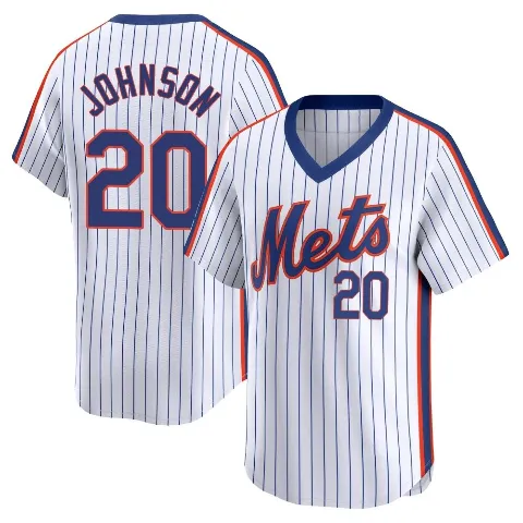 Youth New York Mets ＃20 Howard Johnson White Limited Cooperstown Collection Jersey