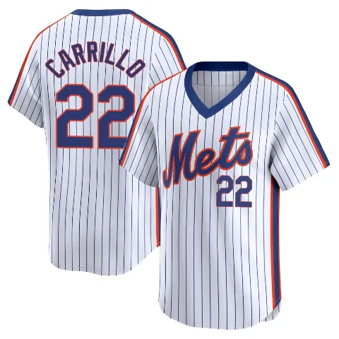 Youth New York Mets ＃22 Alejandro Carrillo White Limited Cooperstown Collection Jersey