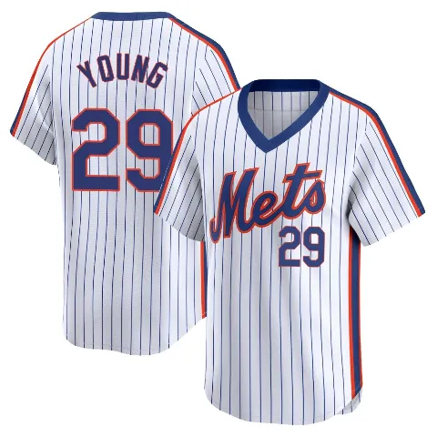 Youth New York Mets ＃29 Jared Young White Limited Cooperstown Collection Jersey
