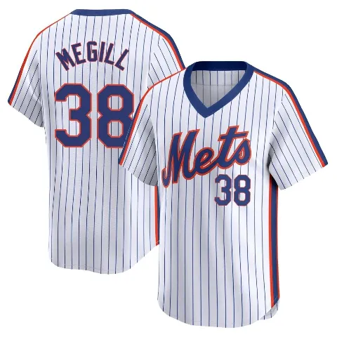 Youth New York Mets ＃38 Tylor Megill White Limited Cooperstown Collection Jersey