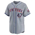 Youth New York Mets ＃47 Frankie Montas Gray Limited Away Jersey