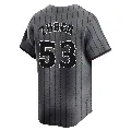 Youth New York Mets ＃53 Tyler Zuber Limited Graphite 2024 City Connect Jersey