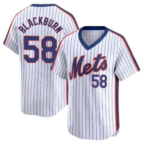 Youth New York Mets ＃58 Paul Blackburn White Limited Cooperstown Collection Jersey