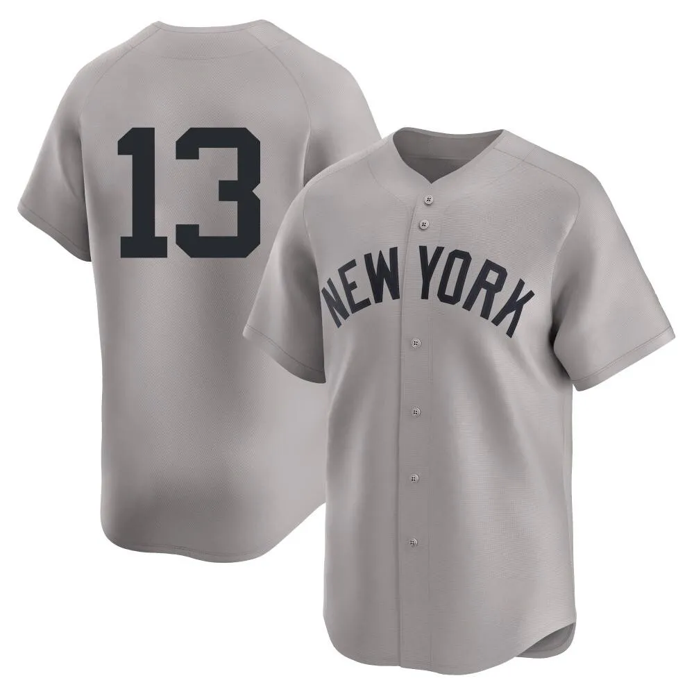 Youth New York Yankees ＃13 Jazz Chisholm Jr. Gray Limited Away 2nd Jersey