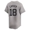 Youth New York Yankees ＃18 Don Larsen Gray Limited Away Jersey
