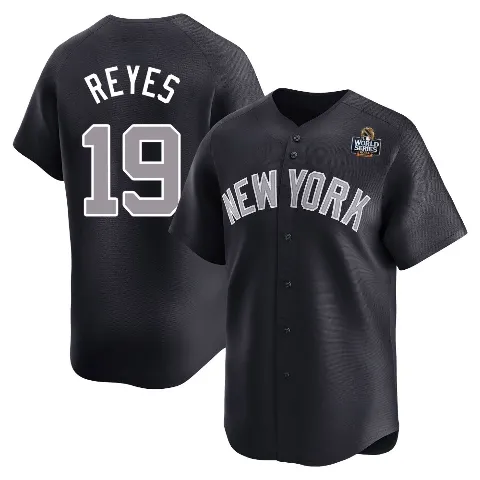Youth New York Yankees ＃19 Pablo Reyes Navy Limited Alternate 2024 World Series Jersey