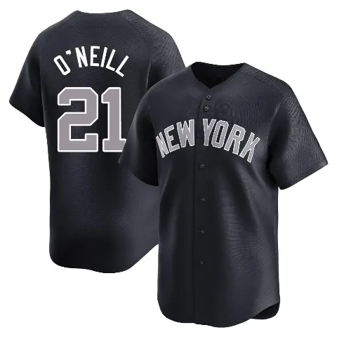 Youth New York Yankees ＃21 Paul O'Neill Navy Limited Alternate Jersey