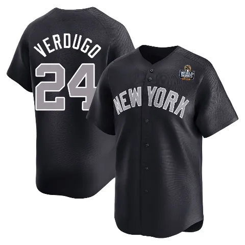 Youth New York Yankees ＃24 Alex Verdugo Navy Limited Alternate 2024 World Series Jersey