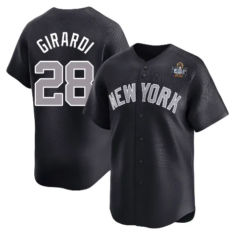 Youth New York Yankees ＃28 Joe Girardi Navy Limited Alternate 2024 World Series Jersey