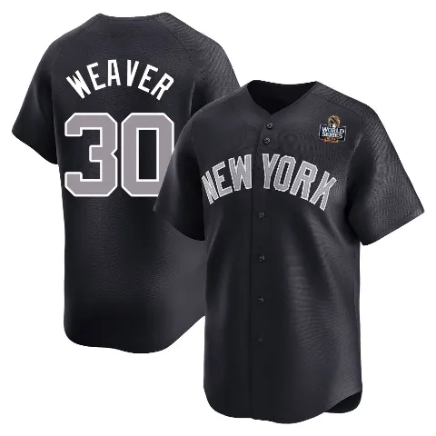 Youth New York Yankees ＃30 Luke Weaver Navy Limited Alternate 2024 World Series Jersey