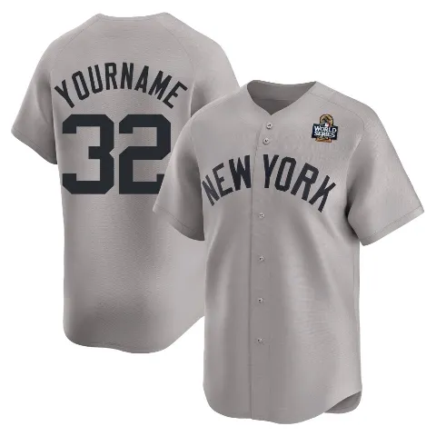 Youth New York Yankees ＃32 Elston Howard Gray Limited Away 2024 World Series Jersey