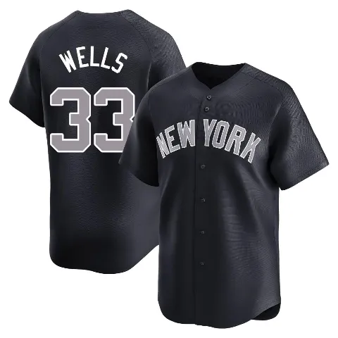 Youth New York Yankees ＃33 David Wells Navy Limited Alternate Jersey