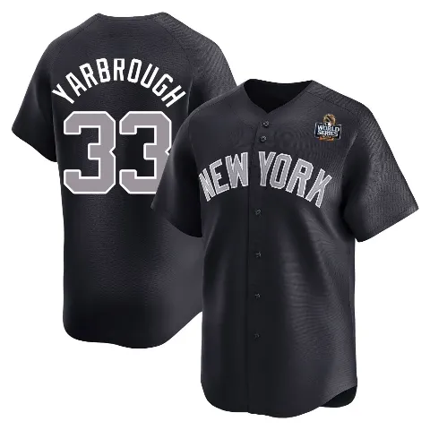 Youth New York Yankees ＃33 Ryan Yarbrough Navy Limited Alternate 2024 World Series Jersey