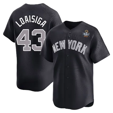 Youth New York Yankees ＃43 Jonathan Loaisiga Navy Limited Alternate 2024 World Series Jersey