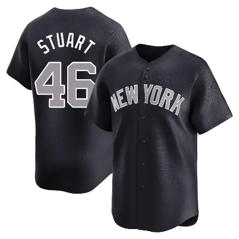 Youth New York Yankees ＃46 Baron Stuart Navy Limited Alternate Jersey