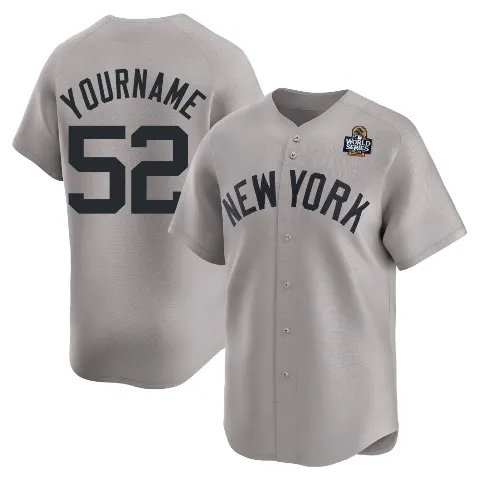 Youth New York Yankees ＃52 CC Sabathia Gray Limited Away 2024 World Series Jersey