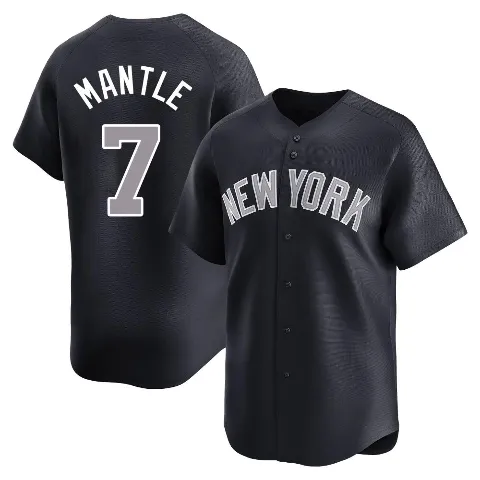 Youth New York Yankees ＃7 Mickey Mantle Navy Limited Alternate Jersey