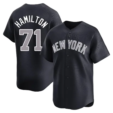 Youth New York Yankees ＃71 Ian Hamilton Navy Limited Alternate Jersey