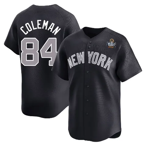 Youth New York Yankees ＃84 Carson Coleman Navy Limited Alternate 2024 World Series Jersey
