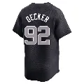 Youth New York Yankees ＃92 Brandon Decker Navy Limited Alternate 2024 World Series Jersey