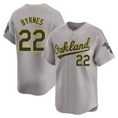 Youth Oakland Athletics ＃22 Eric Byrnes Gray Limited Away Jersey