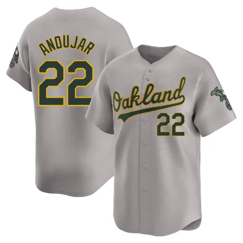 Youth Oakland Athletics ＃22 Miguel Andujar Gray Limited Away Jersey