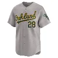 Youth Oakland Athletics ＃28 Mitch Spence Gray Limited Away Jersey