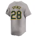 Youth Oakland Athletics ＃28 Mitch Spence Gray Limited Away Jersey