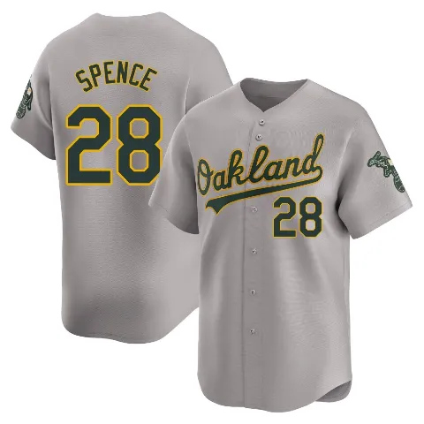Youth Oakland Athletics ＃28 Mitch Spence Gray Limited Away Jersey