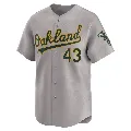 Youth Oakland Athletics ＃43 Dennis Eckersley Gray Limited Away Jersey